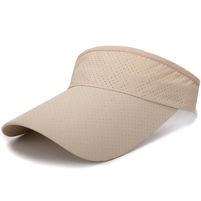 Adjustable Summer Breathable Hats Men Women Sun Protection Sports Golf Tennis Visor Hat Adjustable Visor UV Protection Top Empty Solid Sports Outdoor Running Sunscreen Strong Cap Stevvex