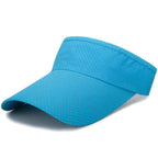 Adjustable Summer Breathable Hats Men Women Sun Protection Sports Golf Tennis Visor Hat Adjustable Visor UV Protection Top Empty Solid Sports Outdoor Running Sunscreen Strong Cap Stevvex