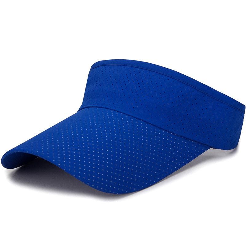 Adjustable Summer Breathable Hats Men Women Sun Protection Sports Golf Tennis Visor Hat Adjustable Visor UV Protection Top Empty Solid Sports Outdoor Running Sunscreen Strong Cap Stevvex