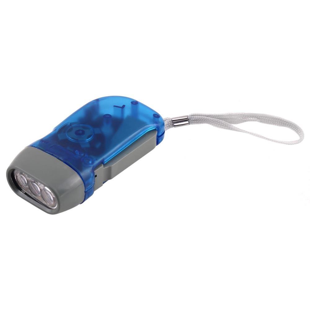 Adjustable Super Bright LED Light Hand Press Flashlight Waterproof Wind Up Light Hand Crank Flashlight Torch Light Crank Lamp Power For Hiking Outdoor Home Camping Stevvex