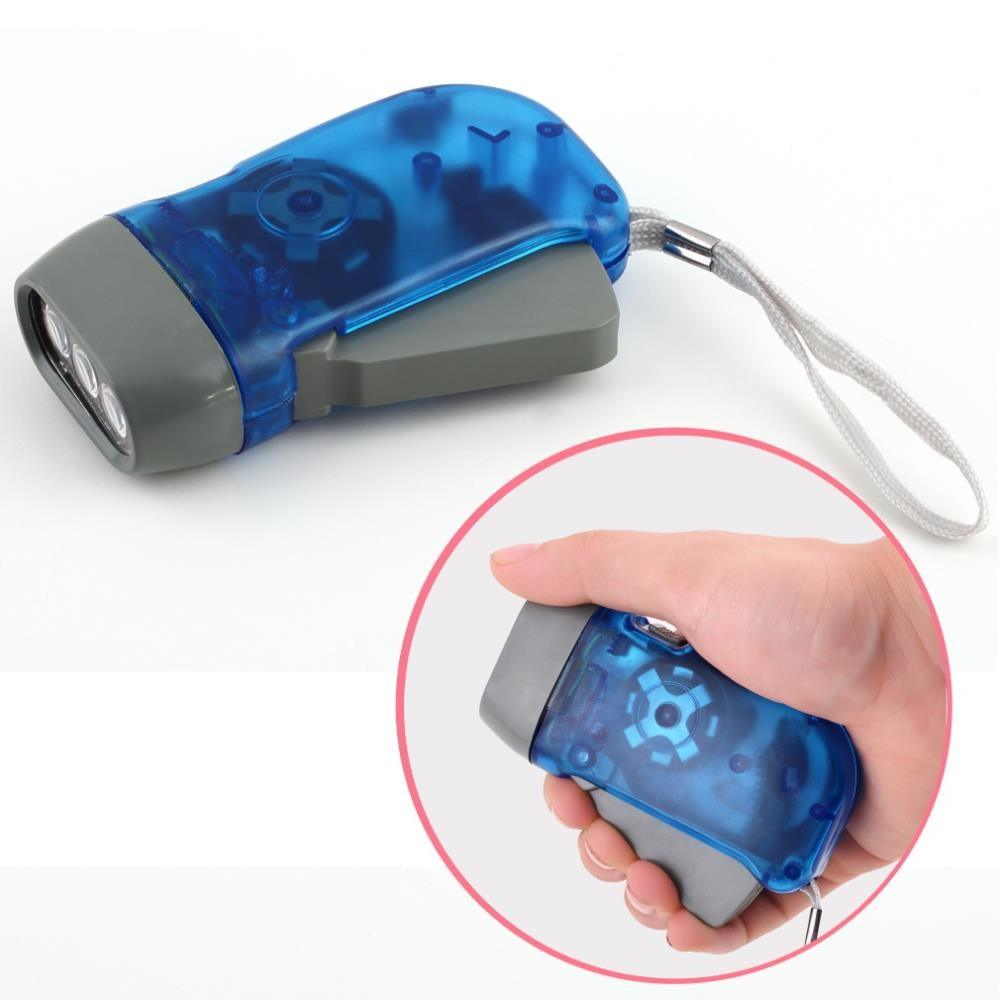 Adjustable Super Bright LED Light Hand Press Flashlight Waterproof Wind Up Light Hand Crank Flashlight Torch Light Crank Lamp Power For Hiking Outdoor Home Camping Stevvex