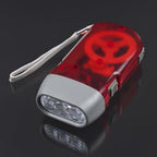 Adjustable Super Bright LED Light Hand Press Flashlight Waterproof Wind Up Light Hand Crank Flashlight Torch Light Crank Lamp Power For Hiking Outdoor Home Camping Stevvex