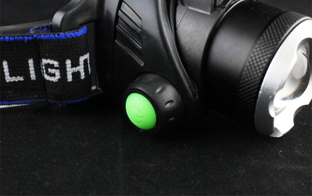 Adjustable USB Rechargeable IR Sensor Super Bright Headlight Battery For Long Working Time LED Headlamp Fishing  Waterproof Head Light Lamp Perfect For Running  Camping Stevvex