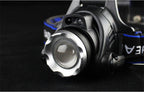 Adjustable USB Rechargeable IR Sensor Super Bright Headlight Battery For Long Working Time LED Headlamp Fishing  Waterproof Head Light Lamp Perfect For Running  Camping Stevvex