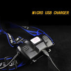 Adjustable USB Rechargeable IR Sensor Super Bright Headlight Battery For Long Working Time LED Headlamp Fishing  Waterproof Head Light Lamp Perfect For Running  Camping Stevvex