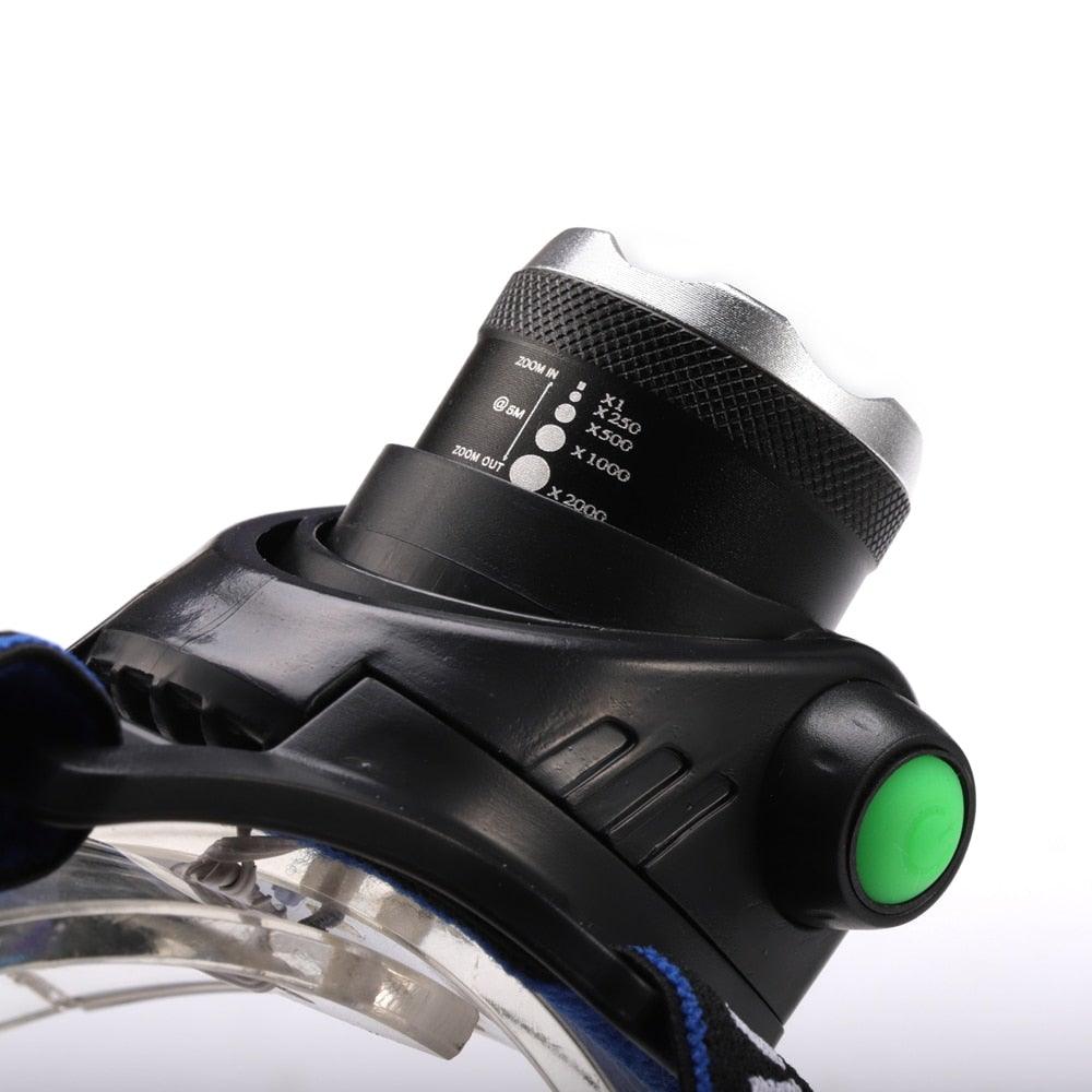 Adjustable USB Rechargeable IR Sensor Super Bright Headlight Battery For Long Working Time LED Headlamp Fishing  Waterproof Head Light Lamp Perfect For Running  Camping Stevvex