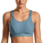 Adjustable Woman Modern Sports Bra Sportswear Crop Top Belt Zipper Yoga Running Comfortable Bras Push Up Gym Equipment