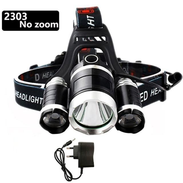 Adjustable Zoomable Headlamp Ultra Bright Rechargeable LED Bright High Lumen Head Lights Head Lamp Waterproof Flashlight For Outdoor Cmaping Fishing Hiking Biking Fishing Headlamp  Running Headlamp Stevvex