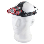 Adjustable Zoomable Headlamp Ultra Bright Rechargeable LED Bright High Lumen Head Lights Head Lamp Waterproof Flashlight For Outdoor Cmaping Fishing Hiking Biking Fishing Headlamp  Running Headlamp Stevvex