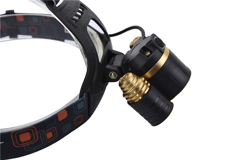Adjustable Zoomable Headlamp Ultra Bright Rechargeable LED Bright High Lumen Head Lights Head Lamp Waterproof Flashlight For Outdoor Cmaping Fishing Hiking Biking Fishing Headlamp  Running Headlamp Stevvex
