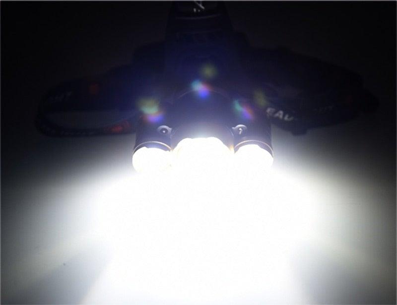 Adjustable Zoomable Headlamp Ultra Bright Rechargeable LED Bright High Lumen Head Lights Head Lamp Waterproof Flashlight For Outdoor Cmaping Fishing Hiking Biking Fishing Headlamp  Running Headlamp Stevvex