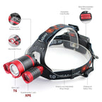 Adjustable Zoomable Headlamp Ultra Bright Rechargeable LED Bright High Lumen Head Lights Head Lamp Waterproof Flashlight For Outdoor Cmaping Fishing Hiking Biking Fishing Headlamp  Running Headlamp Stevvex