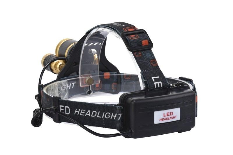 Adjustable Zoomable Headlamp Ultra Bright Rechargeable LED Bright High Lumen Head Lights Head Lamp Waterproof Flashlight For Outdoor Cmaping Fishing Hiking Biking Fishing Headlamp  Running Headlamp Stevvex