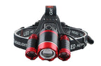 Adjustable Zoomable Headlamp Ultra Bright Rechargeable LED Bright High Lumen Head Lights Head Lamp Waterproof Flashlight For Outdoor Cmaping Fishing Hiking Biking Fishing Headlamp  Running Headlamp Stevvex