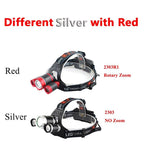 Adjustable Zoomable Headlamp Ultra Bright Rechargeable LED Bright High Lumen Head Lights Head Lamp Waterproof Flashlight For Outdoor Cmaping Fishing Hiking Biking Fishing Headlamp  Running Headlamp Stevvex
