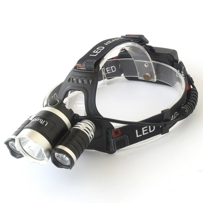 Adjustable Zoomable Headlamp Ultra Bright Rechargeable LED Bright High Lumen Head Lights Head Lamp Waterproof Flashlight For Outdoor Cmaping Fishing Hiking Biking Fishing Headlamp  Running Headlamp Stevvex