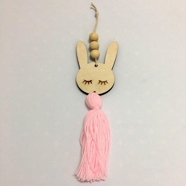 Adorable Sleepy Eye Eyelash Kids Room Decoration Crafts Wood  Wall Hanging Stars Decorative Beads Tassel Photography Props Gift For Kids Bedroom Decor Makeup Sticker For Girls Room Wall Art Stevvex