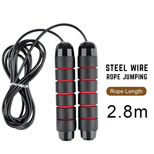 Adult Children Jump Skipping Rope With Non Slip Jumping Rope Sport Jump Rope Large Rubber Exercise Workout For Home Gym Flooring Non-Slip Oval Design Equipment For Workout Excercise And Fitness Stevvex