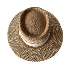 Adult Summer Straw Hat Fashion Casual Beach Fedora Hat Wide Brim Straw Hat Luxury Fedora Summer Packable Sun Hat Lightweight Women Beach Sun Hat Breathable Sun Hats For Women 56-58cm Stevvex