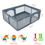 Play Pen For Babies And Toddlers, Baby Play Yard With Gate For Limited Space 47x47x26  Baby Fence With Breathable Mesh, Safety Indoor & Outdoor Activity Center Pi-Mart