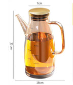 Home Kitchen Oiler Borosilicate Glass Condiment Bottle Pi-Mart