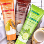 Cucumber Coconut Papaya Facial Exfoliating Gel Cream 100ml Body Cleansing Lootquake LLC