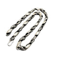 Men's Personality Punk Striped Sterling Silver Necklace Pi-Mart