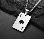 Couple Instagram Style Poker Pendant Necklace