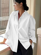 Simple Casual Long Sleeve Solid Color Shirt With Pocket - SJB-DIAMOND ELITES