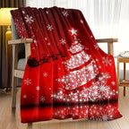 1pc Christmas Throw Blanket - Reindeer and Christmas Trees Printed, Soft, Cozy, Holiday-Themed, Versatile Throw for Couch, Bed, Sofa, Office, Camping, Indoor and Outdoor Use Lootquake LLC