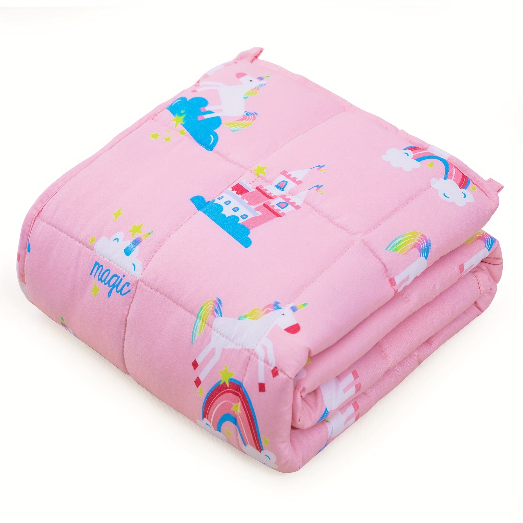 1pc Weighted Blanket Quilt, Cartoon Print Small Weighted Blanket For Relaxation, Travel, Soft & Calming Sleeping, Filled With Glass Beads And Polyester, Adult Sofa Leg Cover Blanket Lootquake LLC