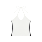 Loki & Ivy Women's Color Block Halter Crop Tank Top