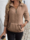PlushZip Fleece: Cozy Full-Sleeve Plus Sweatshirt THRIXINE