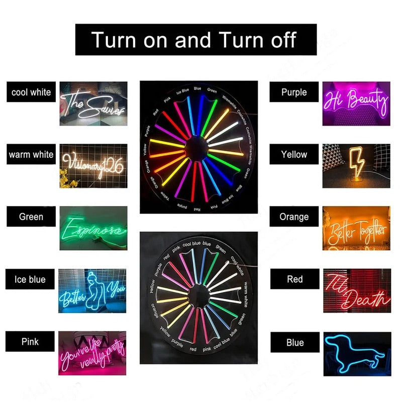 Neon Sign Mountain and Flow Water Led Lamp Pi-Mart