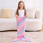 1pc Mermaid Tail Blanket - Glowing Plush Mermaid Wearable Blanket, Suitable For Teen Girls, Teens Adults All Seasons Soft Flannel Fleece Comfortable Blanket Mermaid Unicorn Sleeping Bag, Suitable For Birthday Decoration