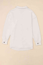 Cloudy Blue Snap-Front Collared Jacket with Pockets Lightweight and Versatile Jacket
