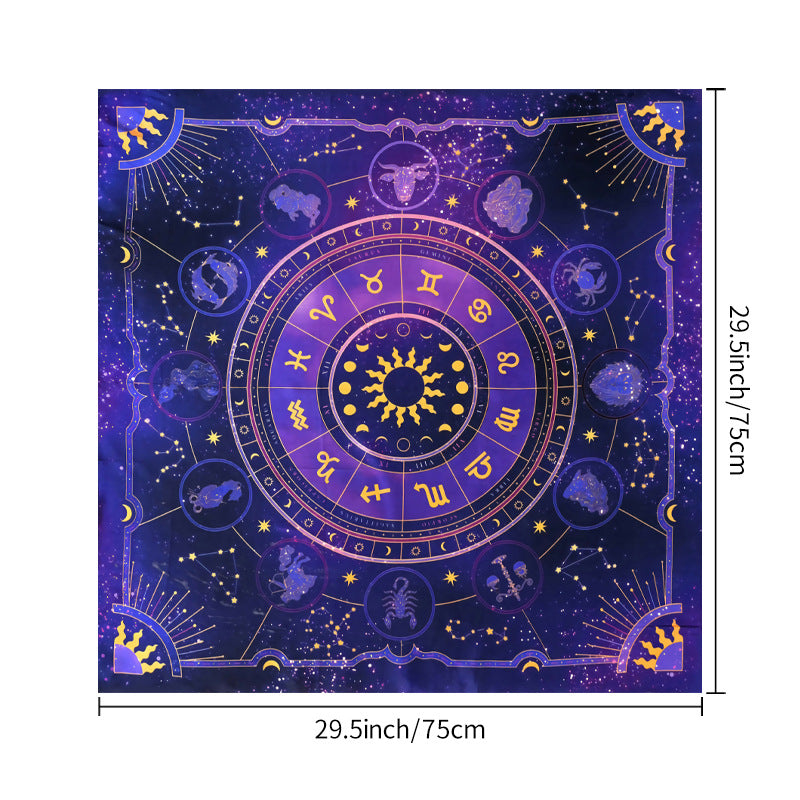 Tarot Tablecloth Board Game Decorative Cloth Have Your Power Mandala Moon Phase Floral Butterfly Tablecloth Pi-Mart