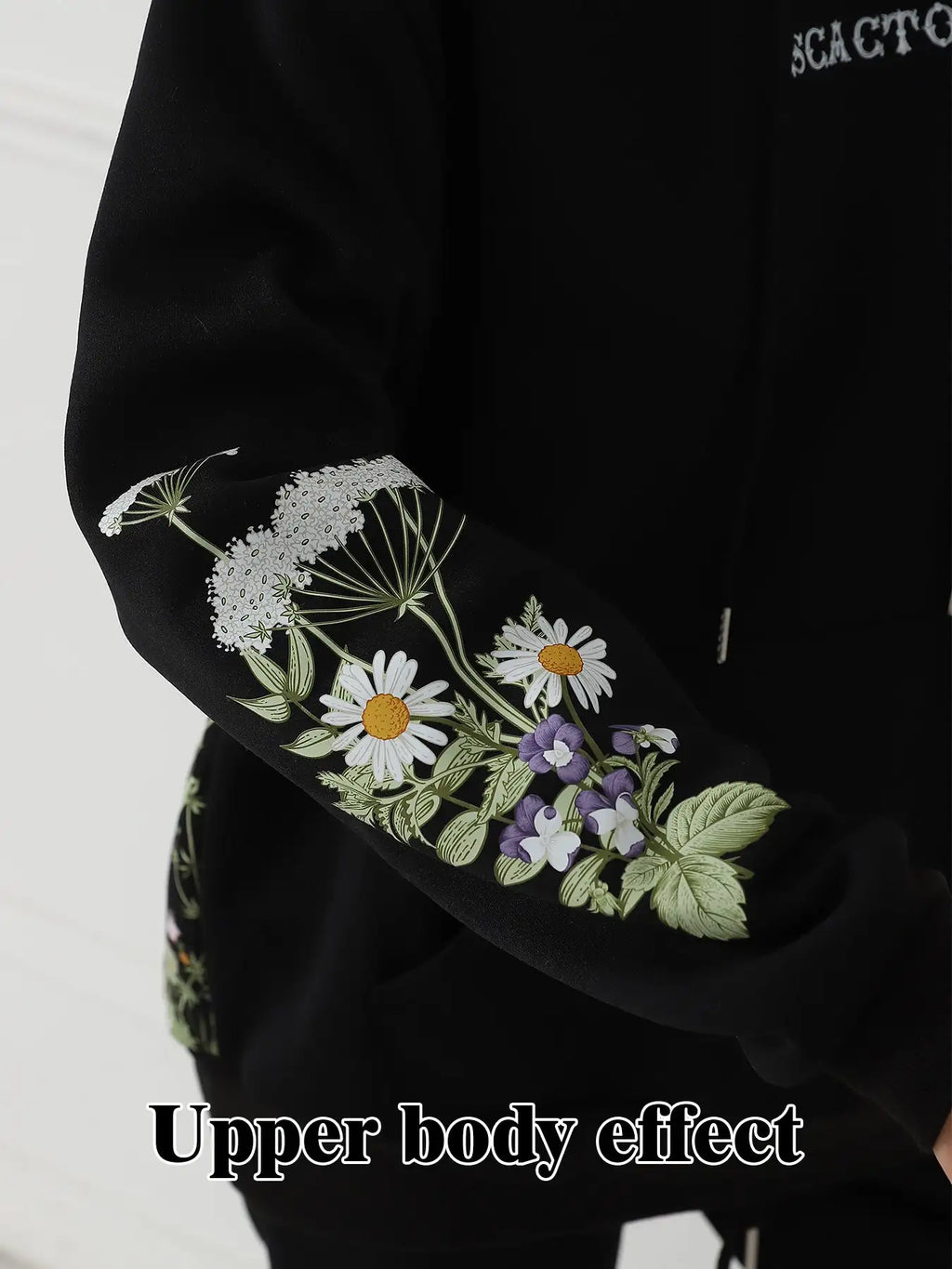 Women's Solid Color Floral Long Sleeved Sweatshirt - SJB-DIAMOND ELITES