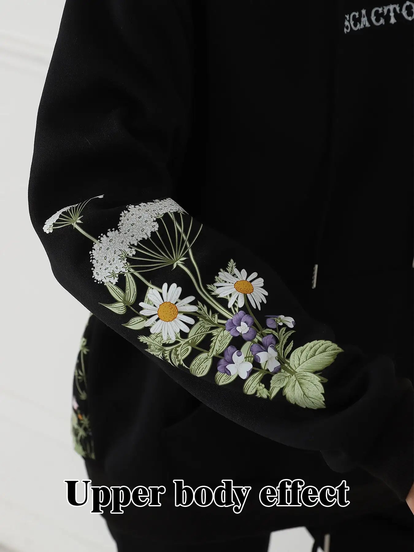 Women's Solid Color Floral Long Sleeved Sweatshirt - SJB-DIAMOND ELITES