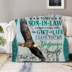 1pc Eagle Print Flannel Blanket For The Son-in-law, A Blanket For All Seasons, A Warm, Comfortable And Soft Blanket, A Sofa Bed, A Sofa For Office Camping Trips, A Nap Blanket For Home Decor, A Birthday Christmas Gift Blanket Lootquake LLC