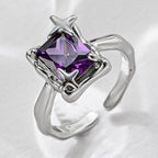 Purple Square Zirconia Ring - SJB-DIAMOND ELITES