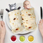 285 GSM Soft Flannel Tortilla Baby Blanket - The Perfect Funny Gift for Baby Showers! Halloween, Christmas Gift