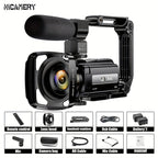 Nicamery 3.0-inch Rotating 270-degree Capacitive Touch Screen, 5K HD Digital Video Camera, 48MP Pixels, 16x Digital Zoom, Supports WIFI, HD, Six-axis Stabilization, Remote Control Manipulation, Comes With 2 Pieces Of 2000mAh Lootquake LLC