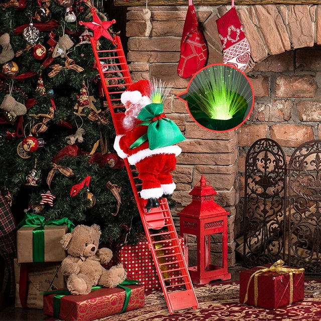 Santa Claus Climbing Ladder Electric Santa Claus Climbing Ladder Pi-Mart