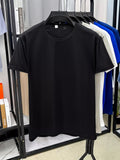 Men's Plus Size Round Neck Short Sleeve T-Shirt THRIXINE