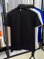 Men's Plus Size Round Neck Short Sleeve T-Shirt THRIXINE