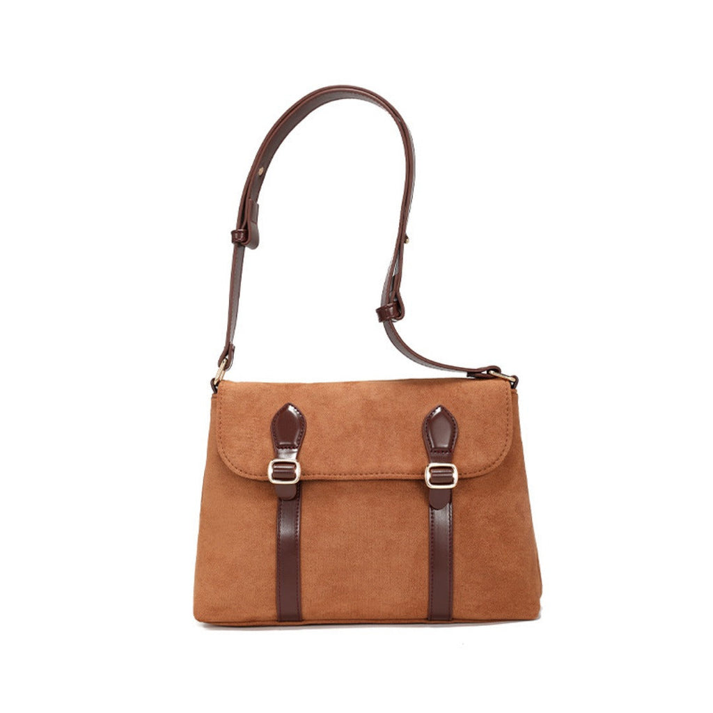 Mailman bag female, suede retro matte crossbody, shoulder crossbody bag - SJB-DIAMOND ELITES