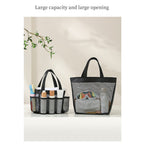 Mesh Shower Tote Bag, Portable Beach Bag, Summer Travel Large Capacity Portable Mesh Tote Bag, Foldable Wash and Makeup bag large - SJB-DIAMOND ELITES