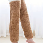 Cozy Couple's Thigh-High Fuzzy Socks - Warm, Durable Knit Over-The-Knee Stockings, Easy-Care Solid Hosiery Lootquake LLC