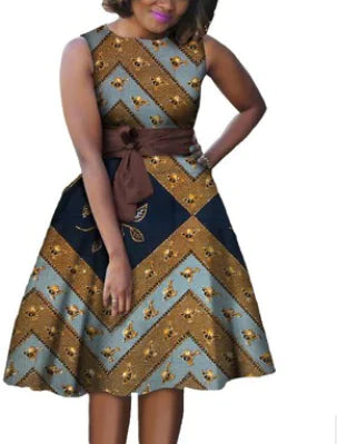 Batik Printed Cotton Dress and Skirt Combo Pi-Mart